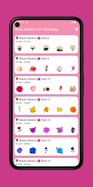 Rose Stickers for WhatsApp Screenshot 1