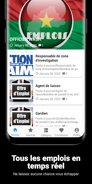 Burkina Faso Emplois Screenshot 2