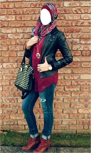 Hijab Girl Jeans Photo Suits Screenshot 0