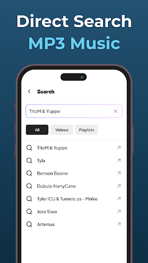 Tubidi MP3 Music Player Screenshot 1