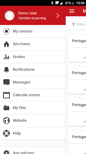 Camões Elearning Screenshot 2