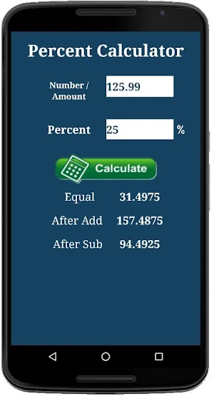 Percent Calculator Screenshot 0