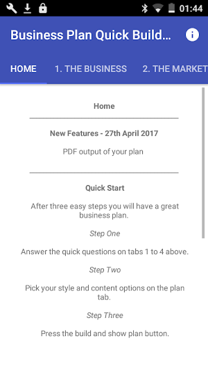 Business Plan Quick Builder Screenshot 0