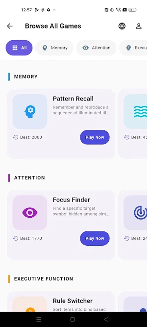 Mobile Brain Training Games! Screenshot 2