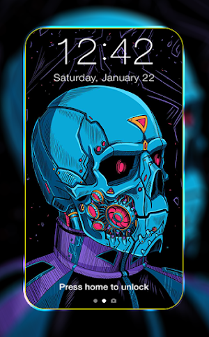Cyborg Skull Wallpaper Screenshot 0