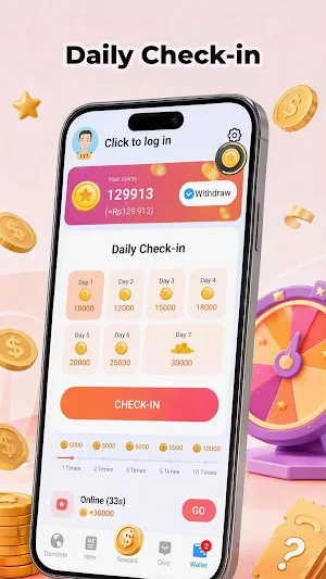 Rich Translate - Earn Coins Screenshot 1