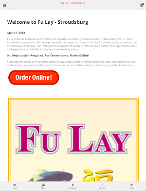 Fu Lay Stroudsburg Ordering Screenshot 3
