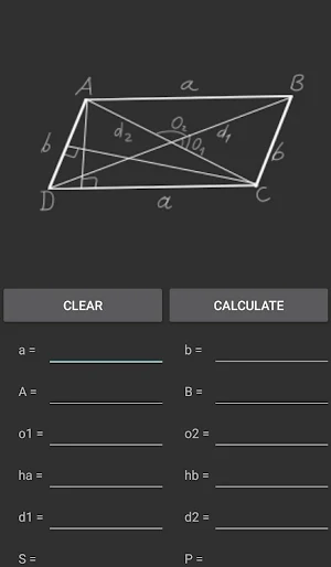 Geometric calculator Screenshot 1