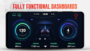 GPS Speedometer OBD2 Car dashboard: Speed limit Screenshot 0