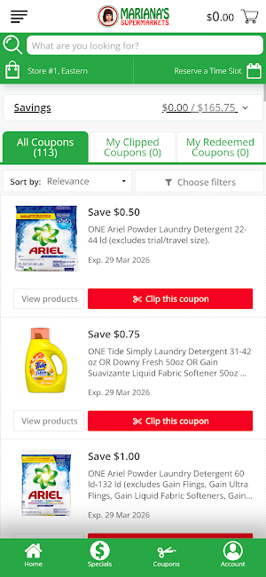 Mariana’s Supermarkets Screenshot 2