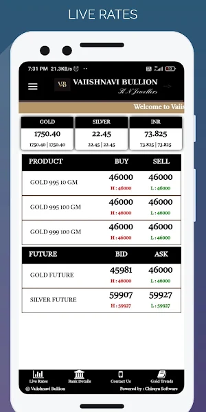 Vaiishnavi Bullion Screenshot 0