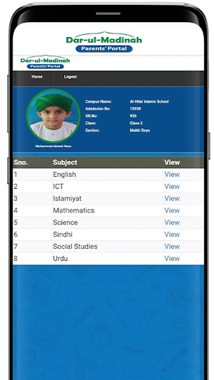Darulmadinah parents portal Screenshot 2