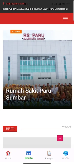 Rumah Sakit Paru Sumbar Screenshot 1