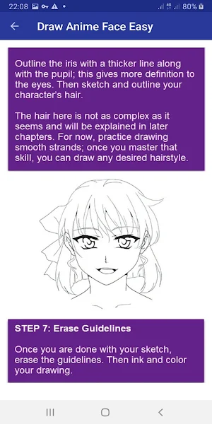 Anime Face Draw Tutorials Screenshot 2