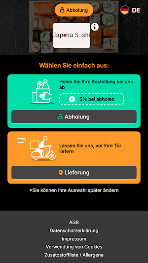 Japona Sushi Lieferservice Screenshot 1