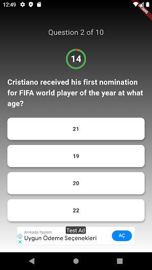 Cristiano Ronaldo Trivia Quiz Screenshot 2
