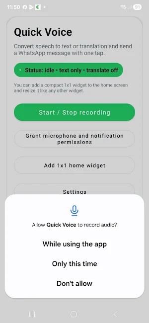 Quick Voice Screenshot 2