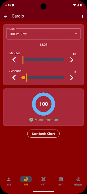 Fitness Calc for Marines Screenshot 2