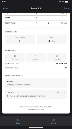 GradeMe! Screenshot 3