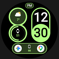 Night 32D - Digital Watch Face