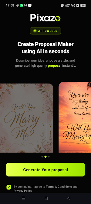 AI Proposal Card Maker -Pixazo Screenshot 0