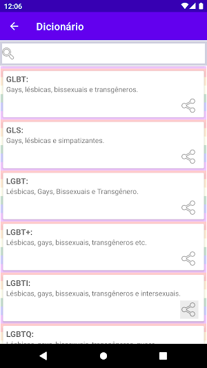 Dicionário e Frases LGBT Screenshot 2