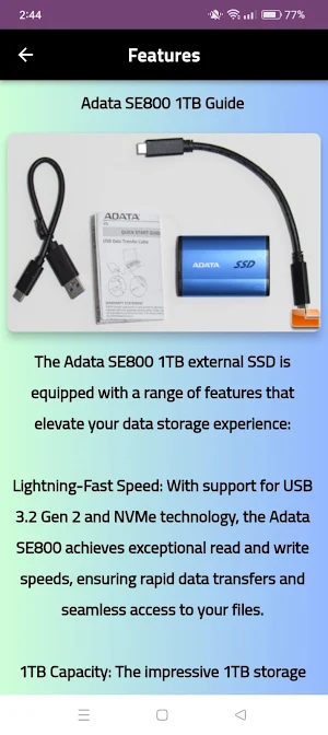 adata se800 1tb guide Screenshot 2