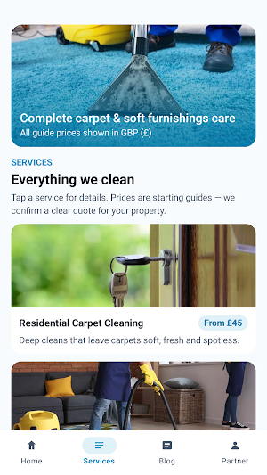 Steam Clean Carpets Luton Screenshot 1