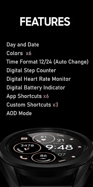 Minimal Bronze Watch Face Screenshot 1