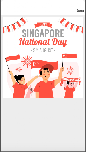 Singapore Day Greeting Cards Screenshot 1