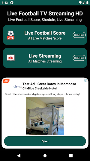 Live Football TV Streaming HD Screenshot 2