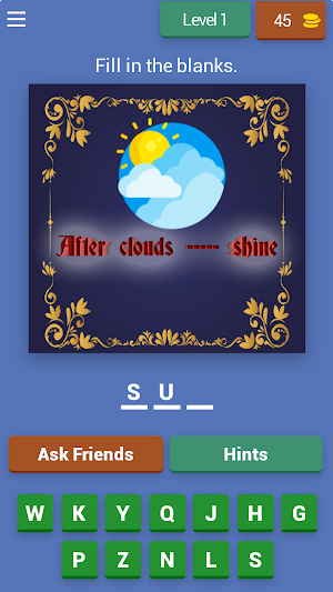 Blank Word Game Screenshot 0