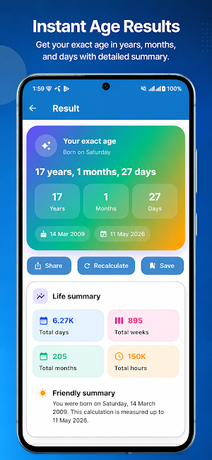 Age Calculator and Birthday Screenshot 2