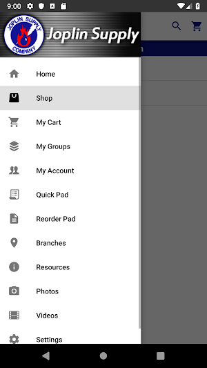 Joplin Supply Company OE Touch Screenshot 2