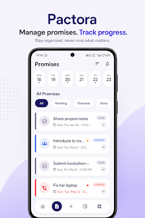 Pactora: Track Money & Promise Screenshot 1