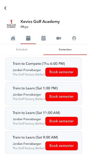Kevics Golf Academy Screenshot 2