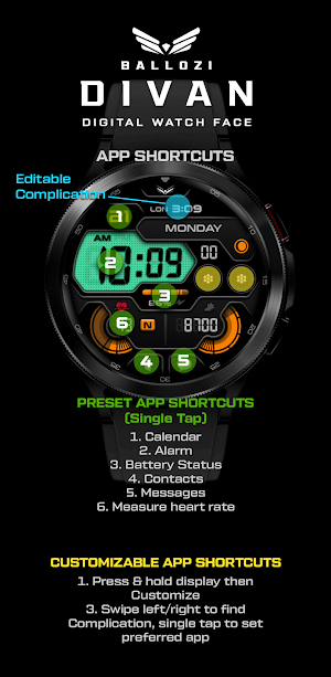 Ballozi Divan Watch Face Screenshot 3