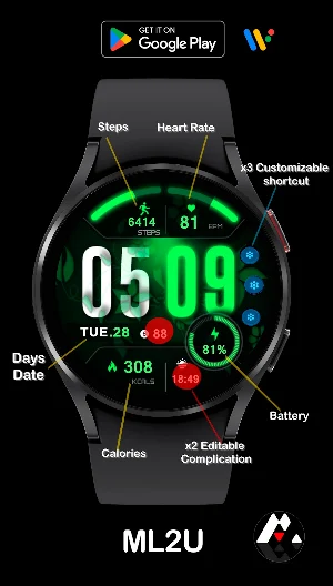 ML2U 174 Watch Face Screenshot 1