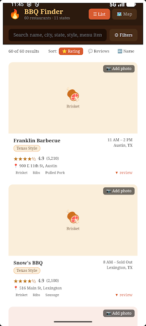 PitQuest – BBQ Finder Screenshot 0