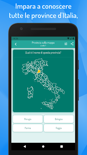 Provinces, Regions and Cities of Italy - Quiz Screenshot 0