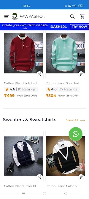 G B online shopping app Screenshot 0