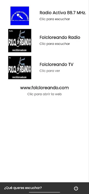 Radio Activa y Folcloreando Screenshot 0