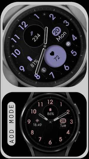 Elegant Black Sleek Watch Face Screenshot 3