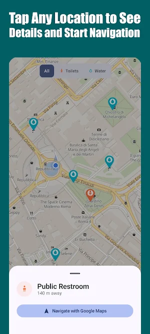 Oasis: Find Toilets & Water Screenshot 1