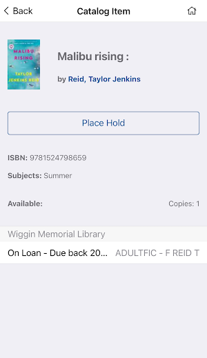 Wiggin Memorial Library Screenshot 3
