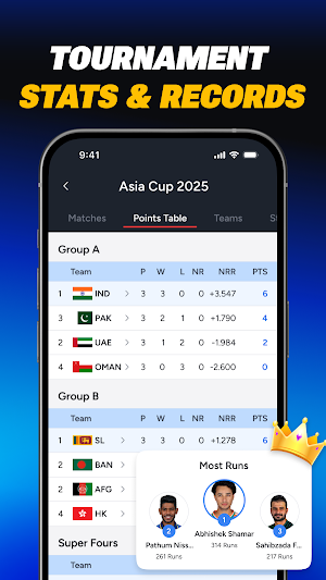 Cricket Score: Live Stats Screenshot 3