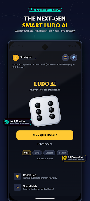 Ludo AI: Smart Dice & Trivia Screenshot 0