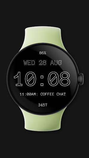 Outline Digital Watch Face Screenshot 3