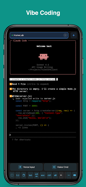 Vibe SSH – AI Terminal Screenshot 2