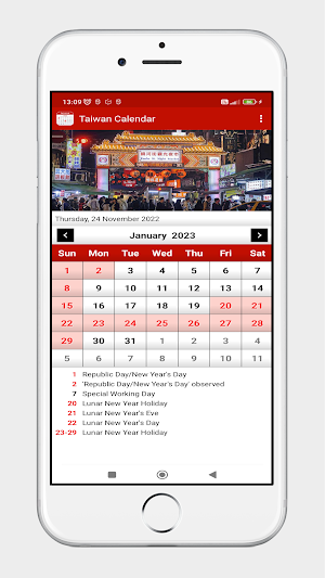 Taiwan Calendar 2023 Screenshot 0